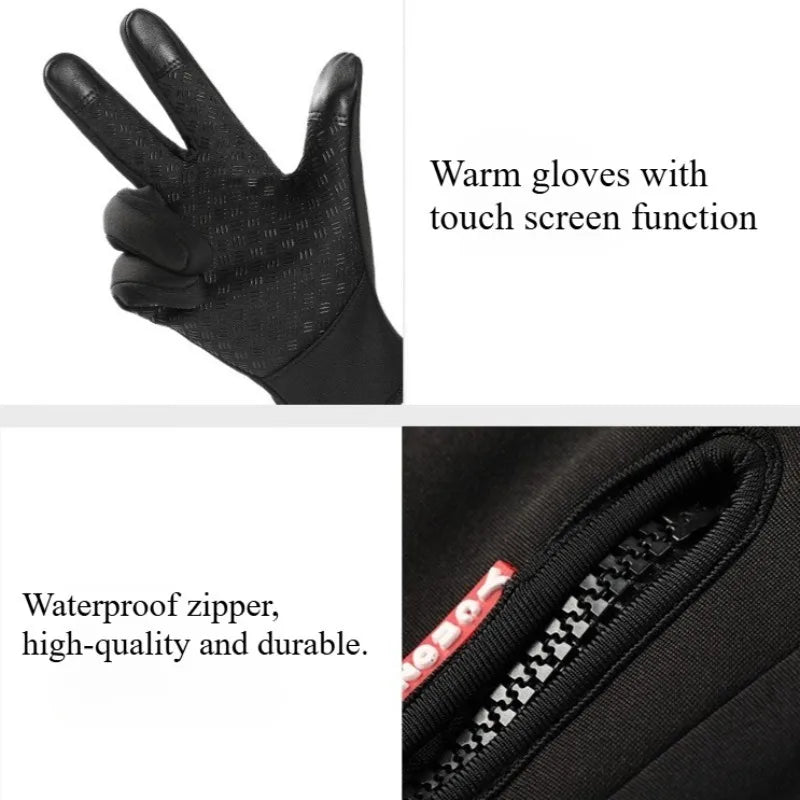 Winter Gloves For Men Women Touchscreen Warm Outdoor Cycling Driving